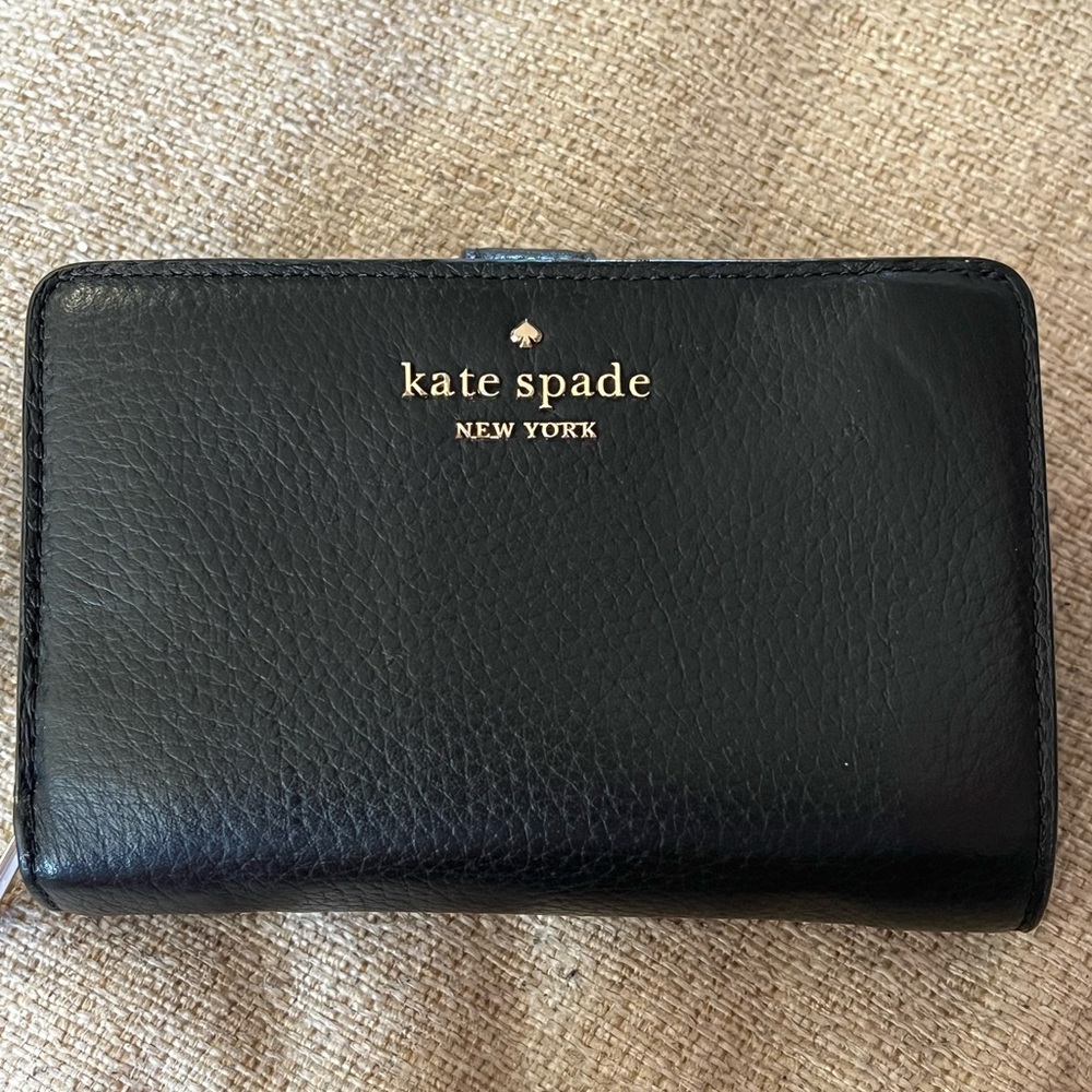 Kate Spade Black Leather Compact Wallet